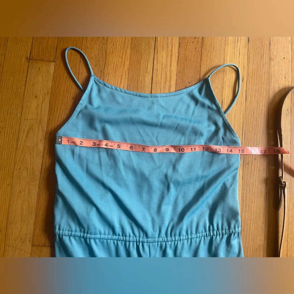 70s Vintage Wide Leg Blue Disco Jumpsuit - Picture 5 of 10